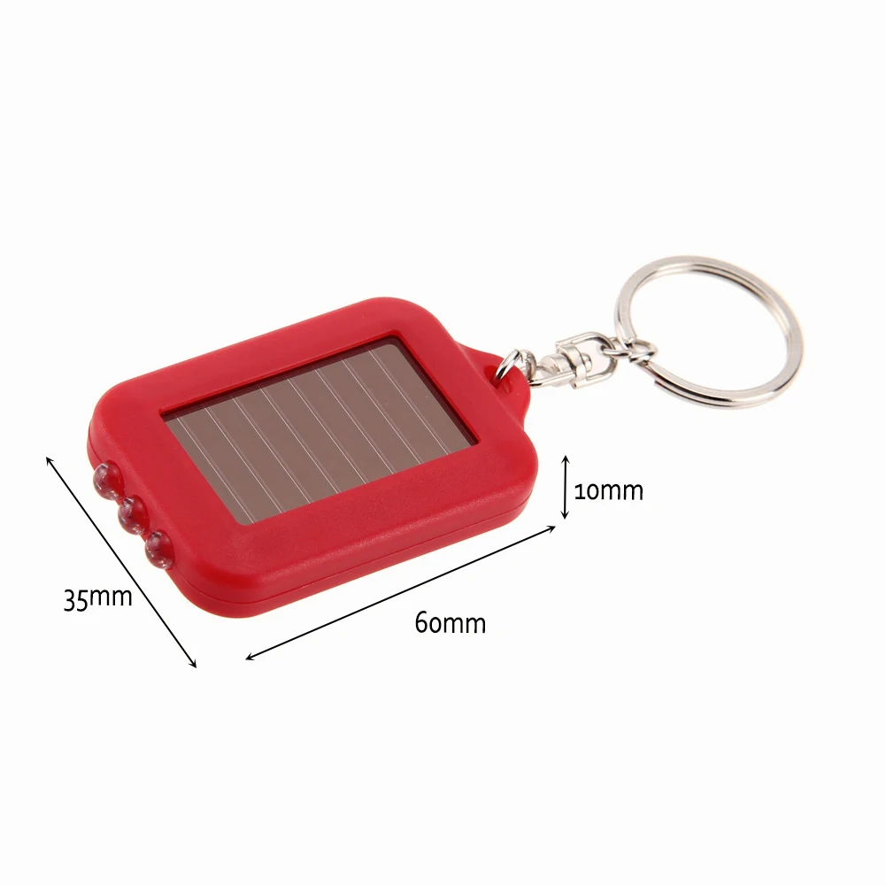 Mini Portable Solar 3 LED Light Keychain Outdoor Camping Tools Torch Solar Powered Flashlight Camping Climbing Tool