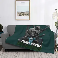 Fernando Alonso Aston Martin Blanket Formula One Racing Fleece Spring Autumn Cute Throw Blankets For Sofa Plush Thin Quilt