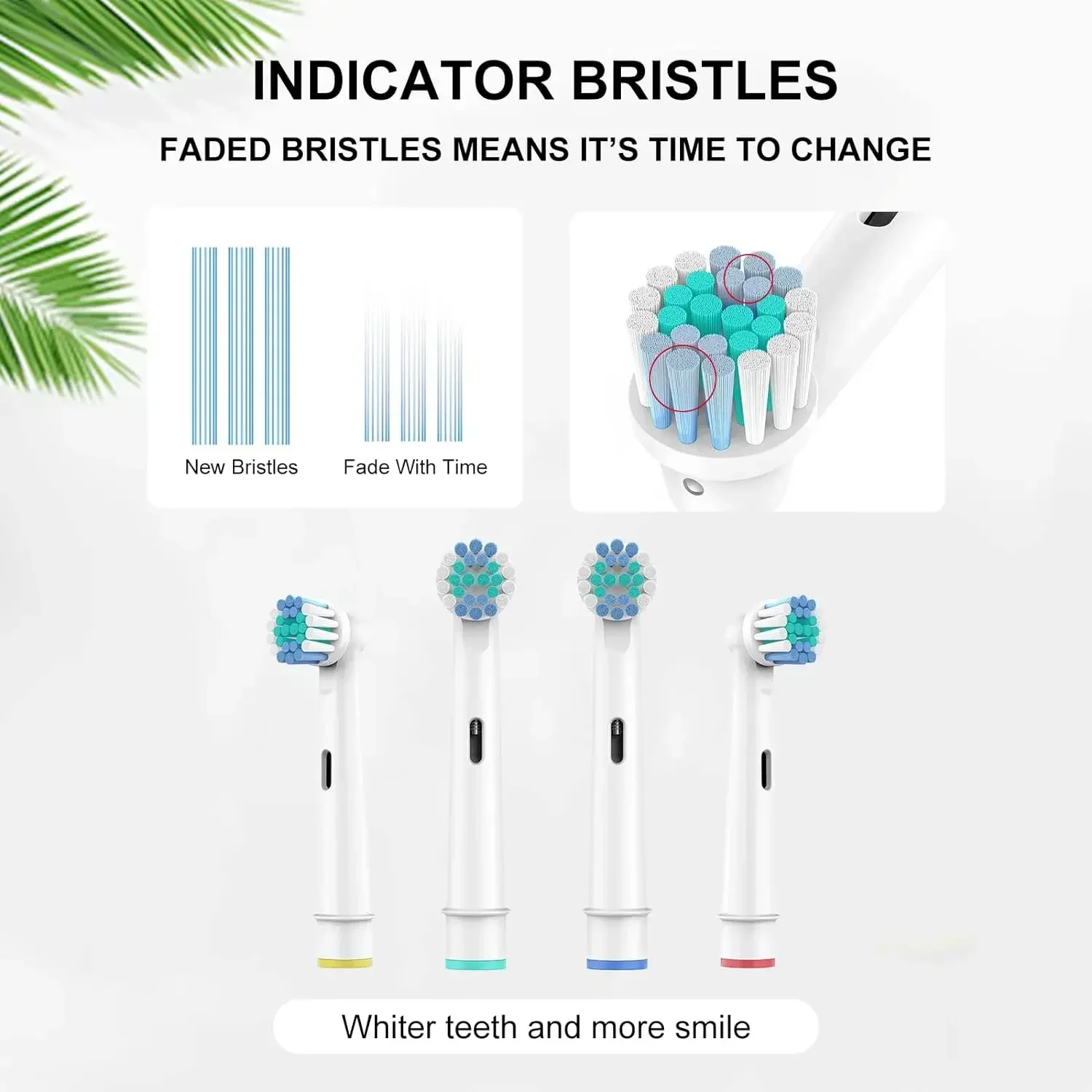 Replacement Brush Heads Compatible with Oral B, 4/8/16 Pcs Fit Advance Power Pro Health 3D Excel Triumph Vitality