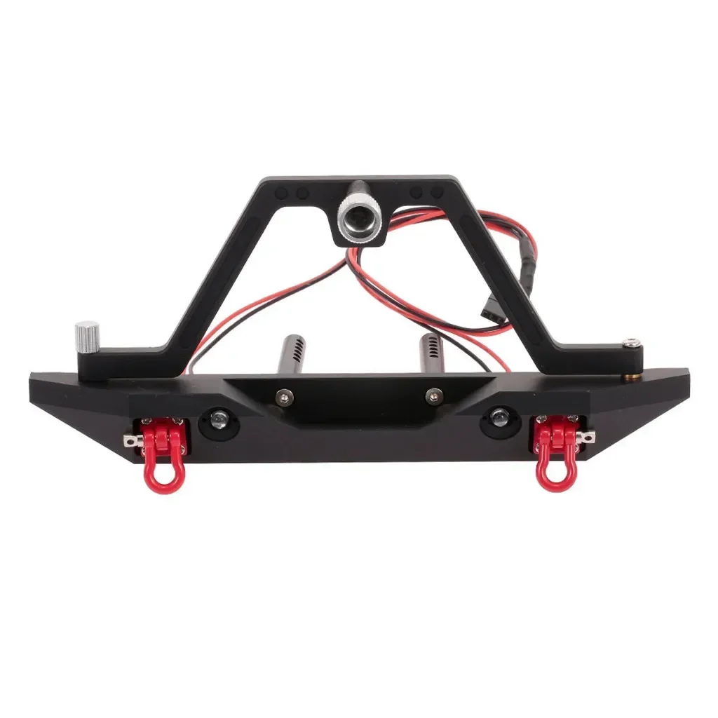 Paraurti anteriore in metallo con 2 luci a LED per RC Car RC Crawler Trxs TRX-4 Axial SCX10 e SCX10 II 90046