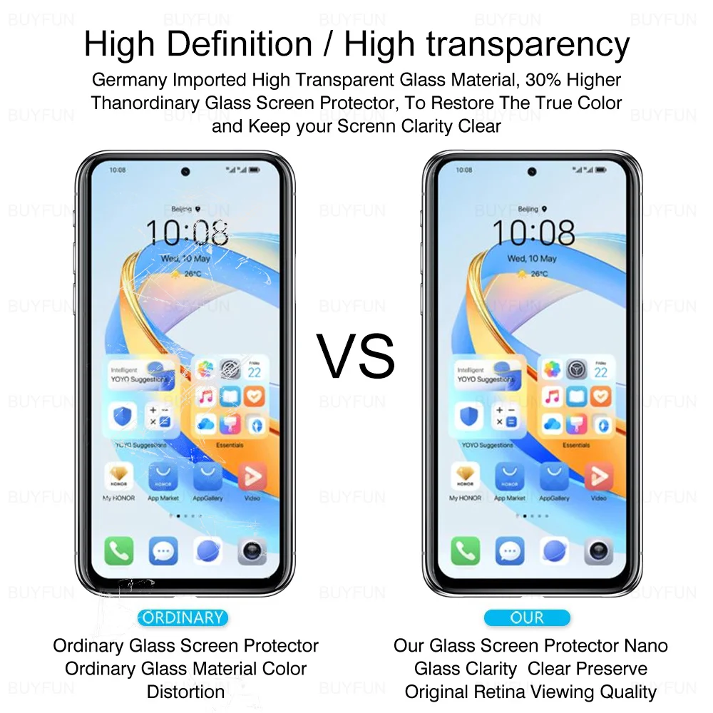 Vidrio templado para Honor X 7b 5G, película protectora de pantalla para honor x7b X 7 b, Honor X 7b 5g, 6,8 ", HD