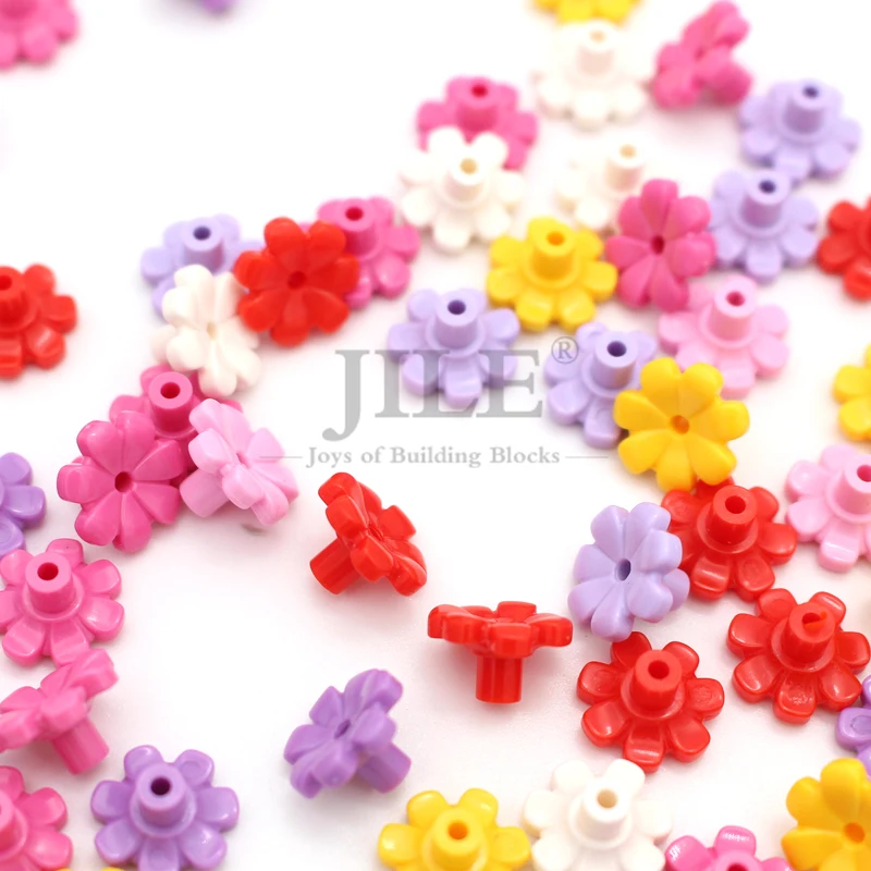 200pcs Moc 32606 Building Blocks Bricks Plant Flower with Bar and Small Pin Hole Compatible Cherry Blossom Tree House Toys