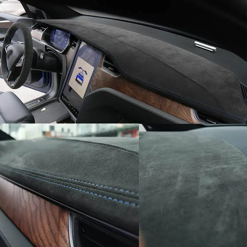 

Real Alcantara Custom Car Dashboard Cover for Tesla Model S model X 2016 2017 2018 2019 2020 2021 Mat Shade Cushion Pad Carpets