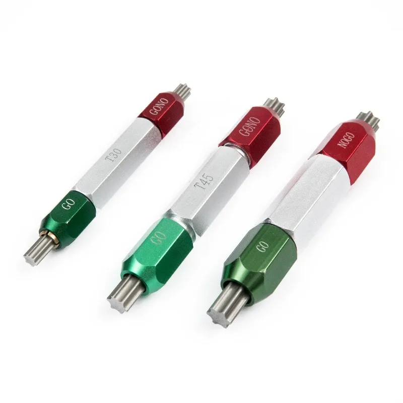 Torx Plug Gauge Plum Blossom Plug Gauge T8/T10/T15/T20/T25 Twelve Corner Gauges N3 N4 N5 N6 N8 N10 N12 N14 N16 N18 GO NOGO