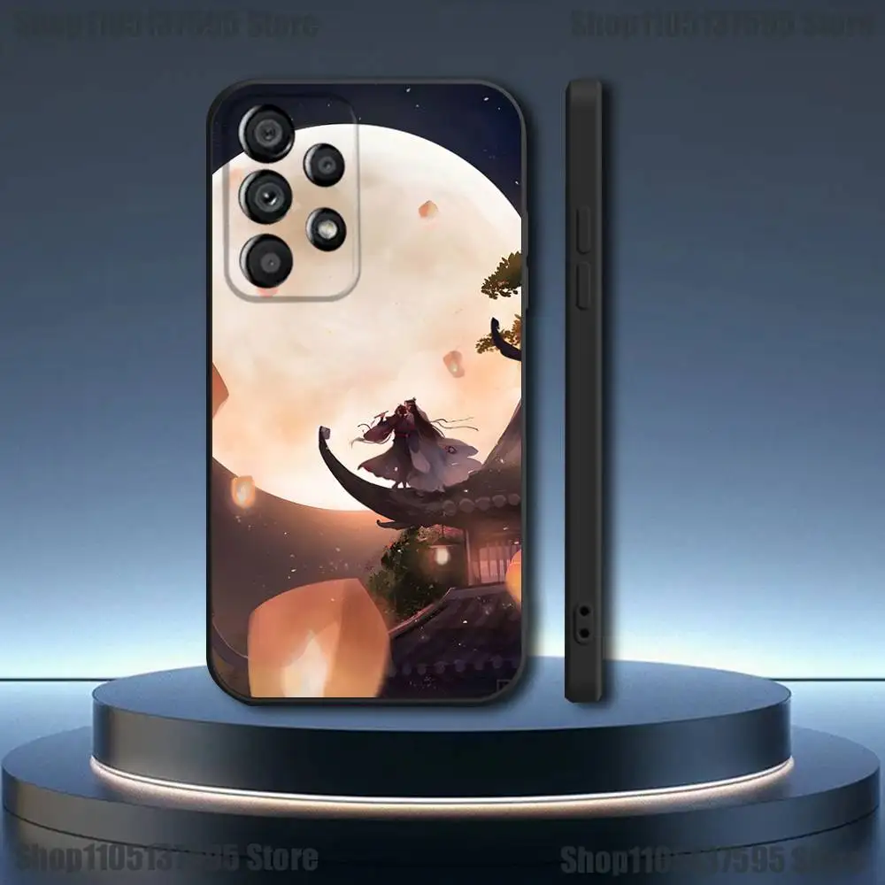 حافظة هاتف Mo D-Dao Z-Zu Shi-s لهاتف سامسونج جالاكسي A73,31,32,72,41,53,52,71,22,5G,Note,J7,8,9 غطاء أسود ناعم