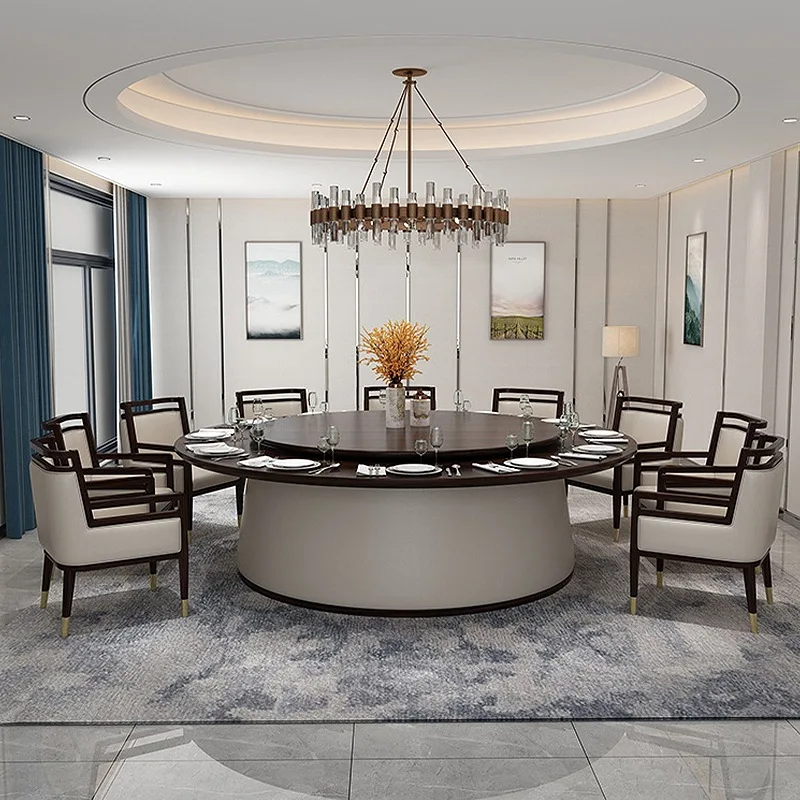 

Коммерческий китайский многоместный круглый стол из массива дерева для отеля на 18 человек электрический стол из массива дерева стол для электрического поворотного стола