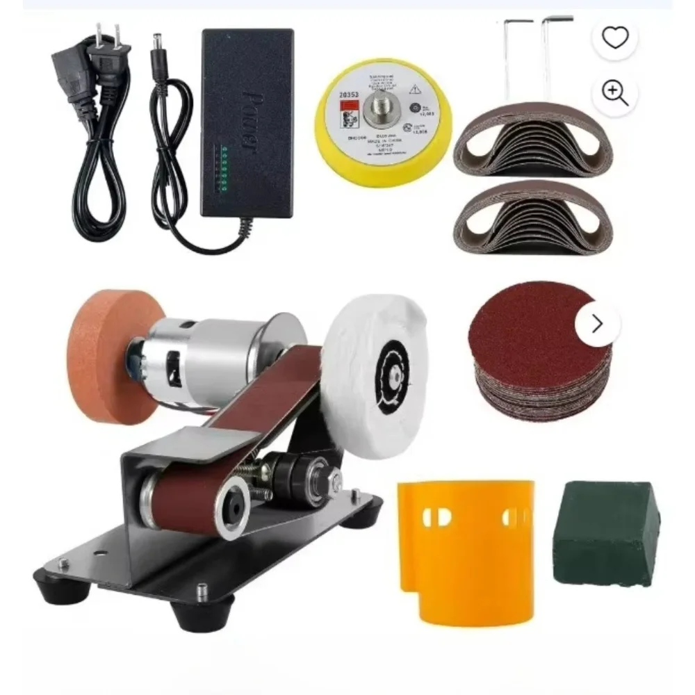 

Mini Belt Grinding Machine Tool Sharpening Machine Sanding Grinding Electric Multifunctional Sander Polisher Machine Adjustable