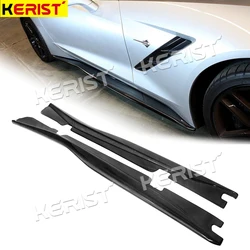 Carbon Fiber Side Bumper Skirts Side skirts Extension Car Styling for Corvette c7 2014-up