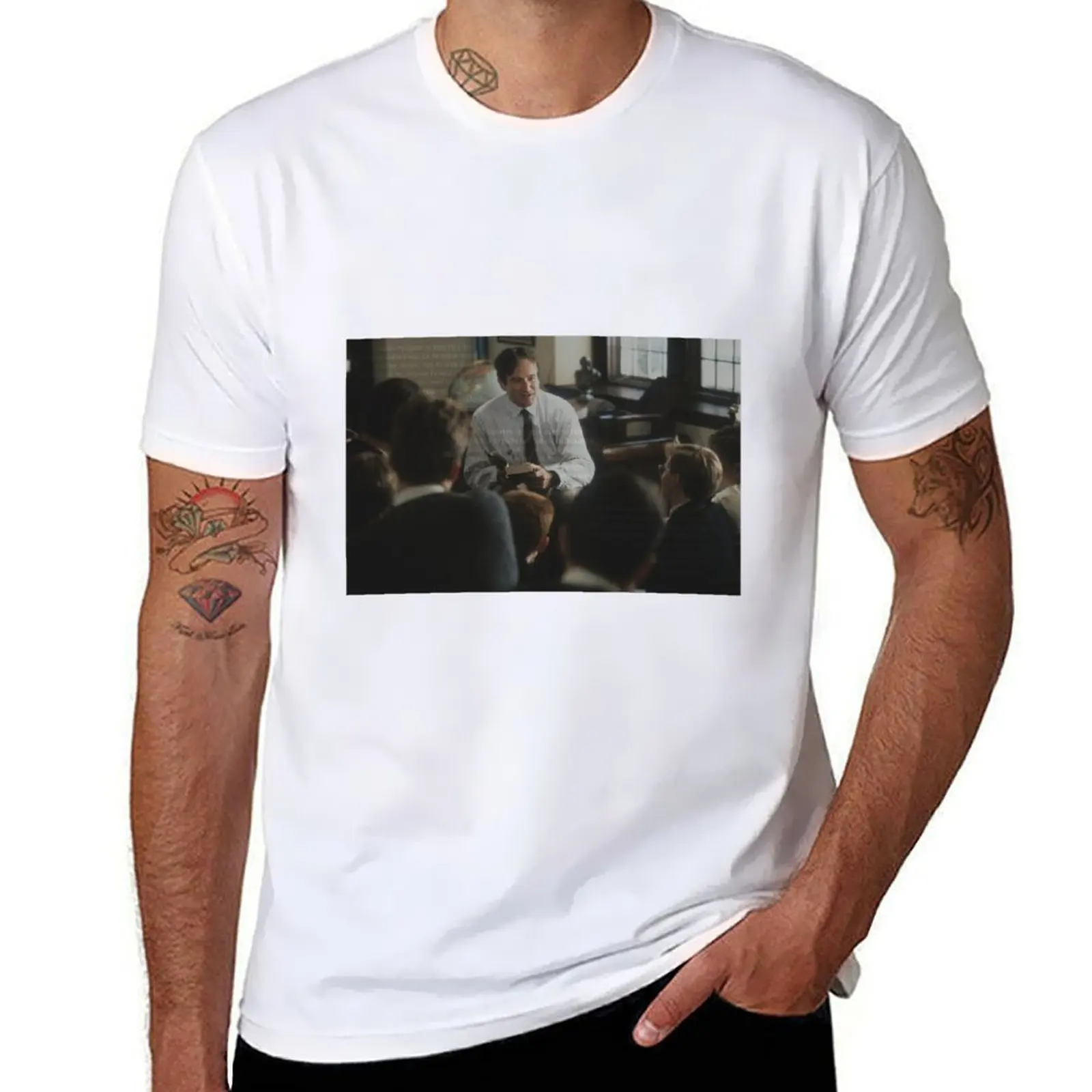 

Dead Poet's Society - O Captain My Captain T-Shirt t shirts cotton 100% essential t shirt t shirts for man graphic funny T-Shirt