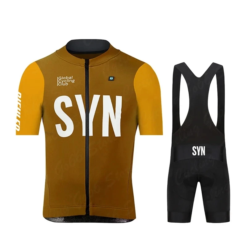 Cycling Clothing Set SYNful Summer Cycling Jersey Men's Set Road Race Bike Shirt Suit Short Sleeve MTB Women Bicycle Bib Shorts