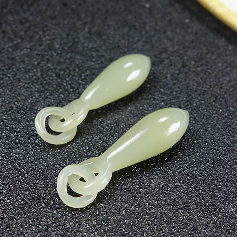 Imagem -05 - Hetian Jade Handesculved Gota Forma 100 Real Jade Colar Pingente Brinco Jade Acessórios para Mulher Natural