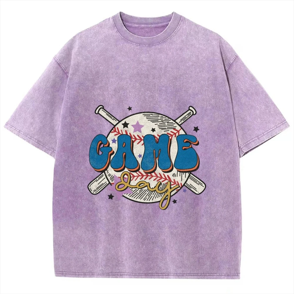 Baseball Game Day Shirt y2k T-Shirt Sports Mom Shirt Baseball Graphic TShirts For Women Mothers Day Gift Retro Family Game Shirt