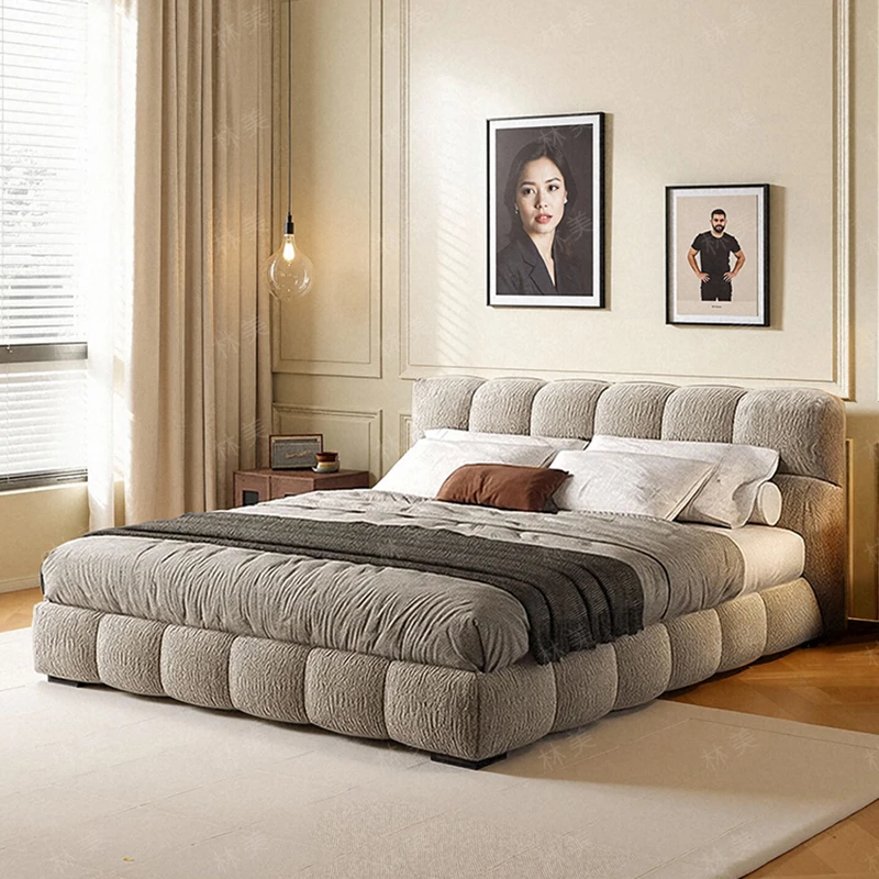 Double King Size Bed Sleeping Safe Space Saving Multifunctional Design Bed Massage Frame Letto Matrimoniale Unique Furniture