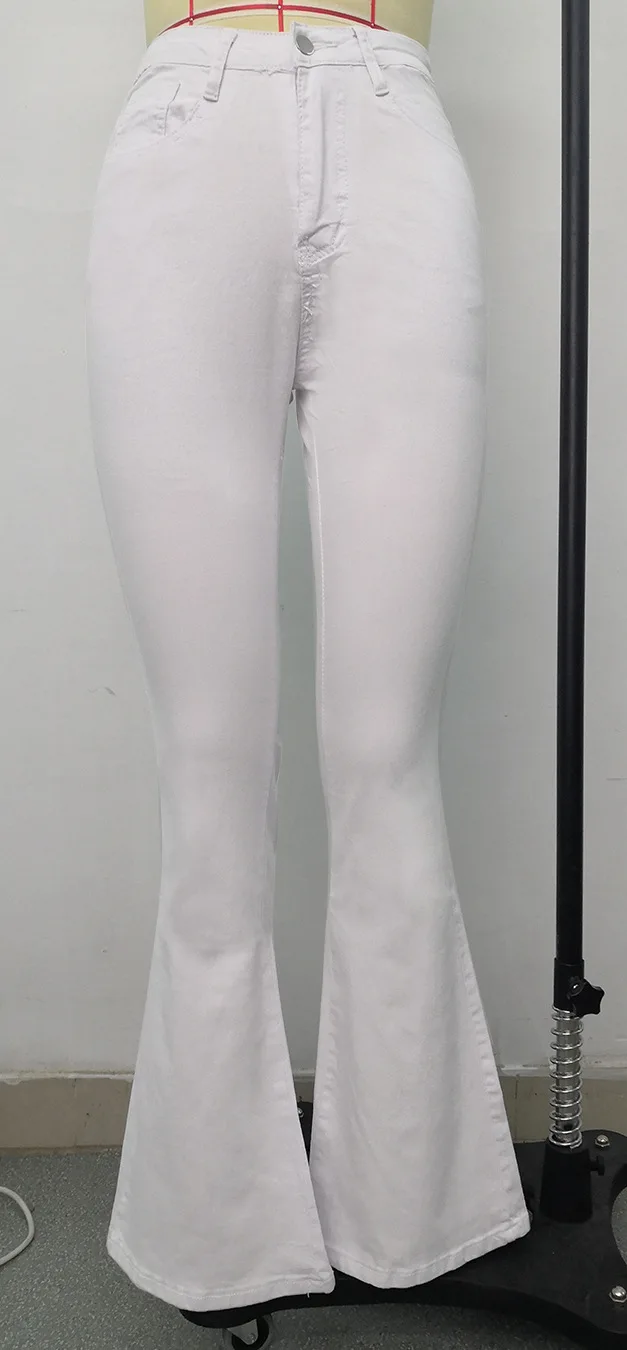 Jeans ferradura elástica feminina, calça tecer cintura alta, calça feminina versátil, moda casual, viajante, primavera, verão, 2023