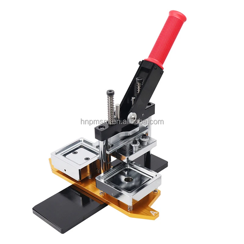 Magnet Photo Badge Button Making Machine Kit with Interchangeable Mold Cutter for Square Heart Shape Fridge Magnet 2x2