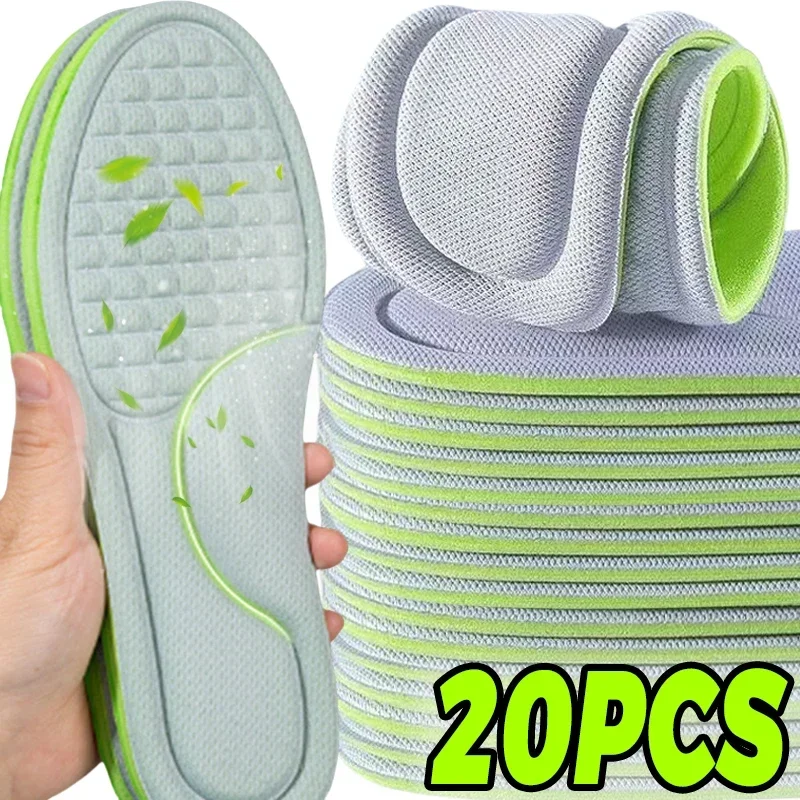 Unisex Soft Memory Foam Orthopedic Insoles Deodorizing Insole Shoes Sports Absorbs Sweat Breathable Antibacterial Shoe Accessory