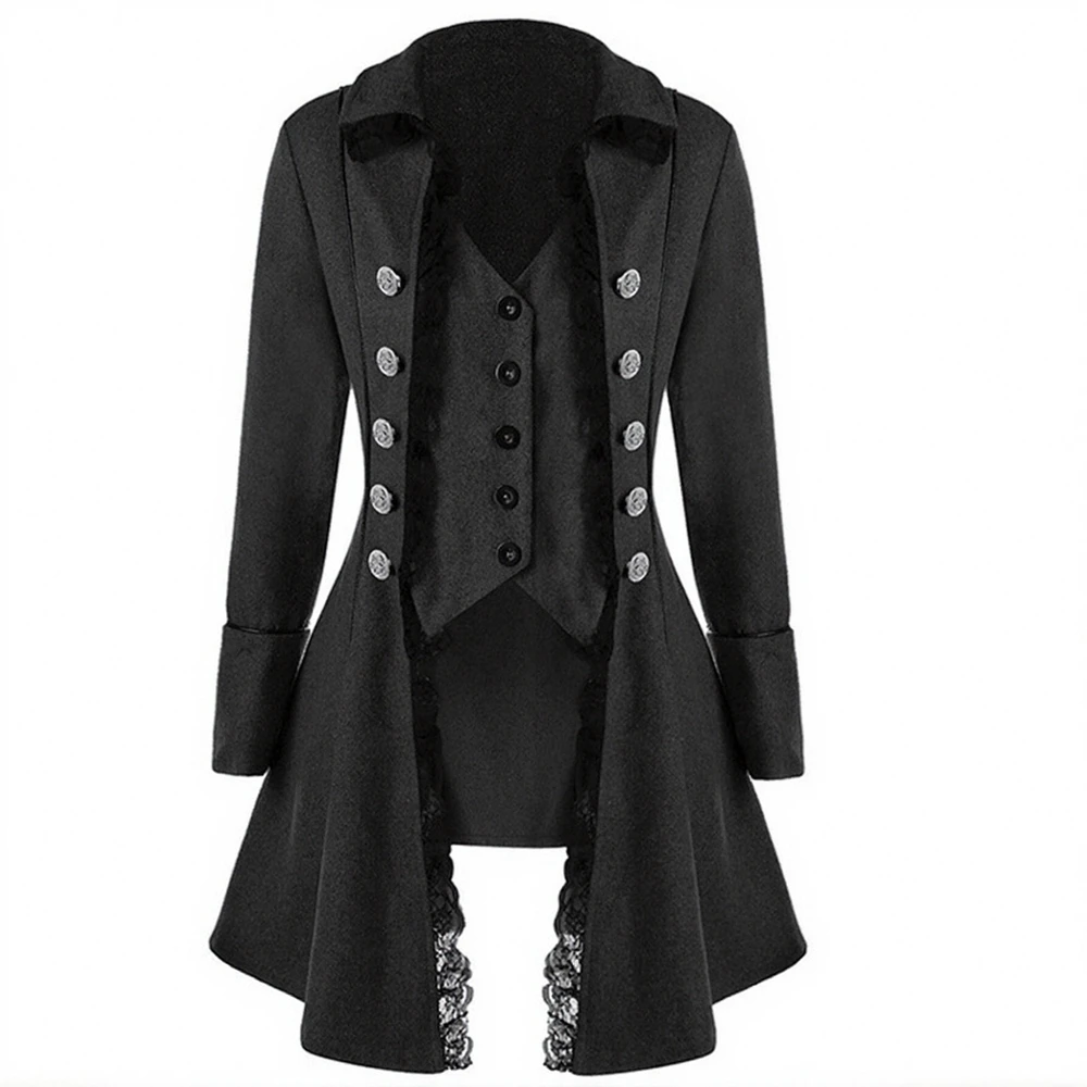 

Женское пальто на пуговицах с длинными рукавами, осенне-зимнее модное однотонное офисное женское пальто с лацканами для делового повседневного использования