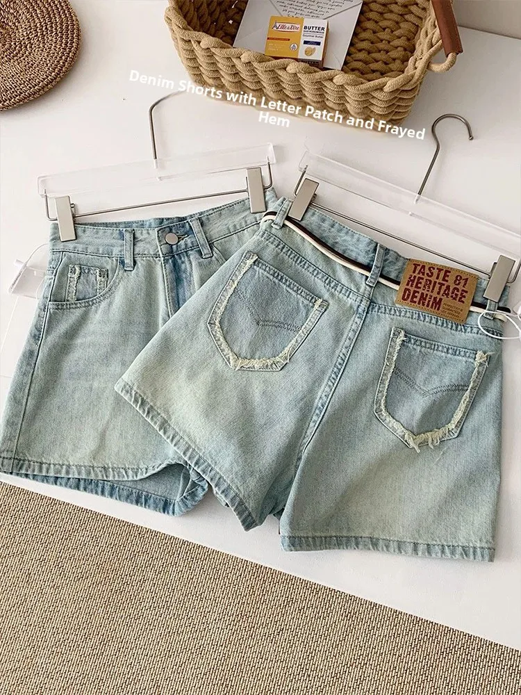 

Женские потертые джинсовые брюки с высокой талией в стиле ретро, осень 2024, новые широкие брюки трапециевидной формы больших размеров, универсальные повседневные джинсы