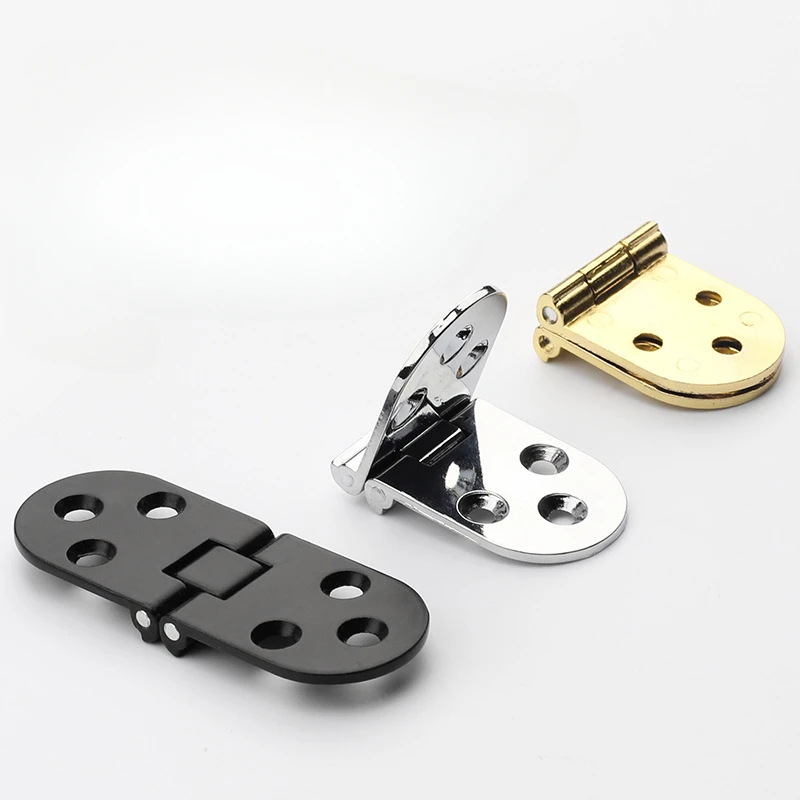Zinc Alloy 180 Degree Flip Plate Hinge for Dining Table with Hidden Design And Rounded Corners - Tabletop Folding Mechanism
