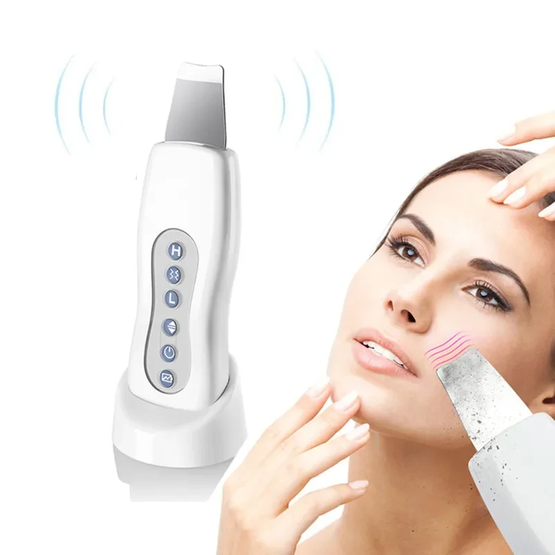 Ultrasone huidscrubber Diepe gezichtsreiniger Acne mee-eter verwijderaar Peeling Schopreiniger Gezichtsmassager Porienextractor