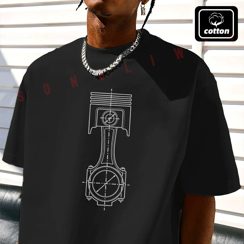 

Petrolhead Engine Control Center Moto T-Shirt Vintage Cotton Plain Mens Funny T Shirts Casual Harajuku Clothes