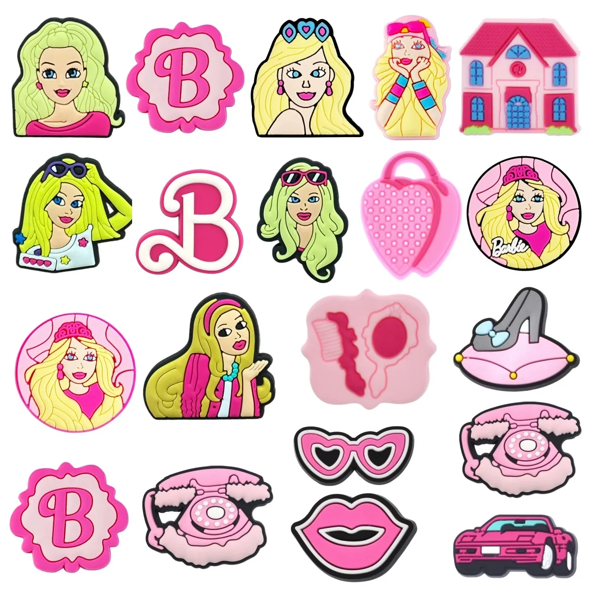 

20Pcs Lovely Princess Shoes Charms For Girls Cute Cartoon Shoes Pins Decoration Accessories For Women Favors Birthday Gifts