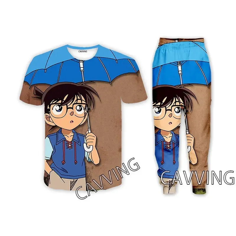 

Detective Conan 3D Print Casual T-shirt + Pants Jogging Pants Trousers Suit Clothes Women/ Men's Sets Suit Clothes F02