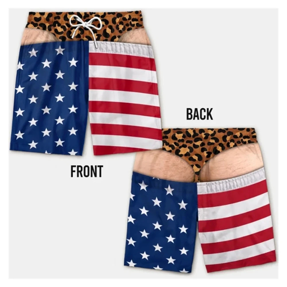 Lustige Strandparty-Badehose für Männer, 3D-Druck, Fake-Skin-Boardshorts, Sommermode, Viral-Strandshorts, lustiges Geschenk für Freund oder Ehemann – Detail 4