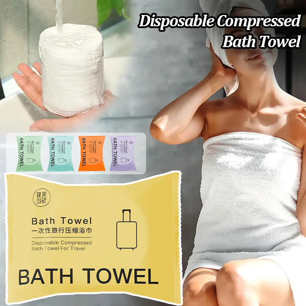 140cm Compressed Bath Towel Skin-Friendly Cleaning Dead Skin Remover Disposable Thickened Large Bath Towels Travel Accessories