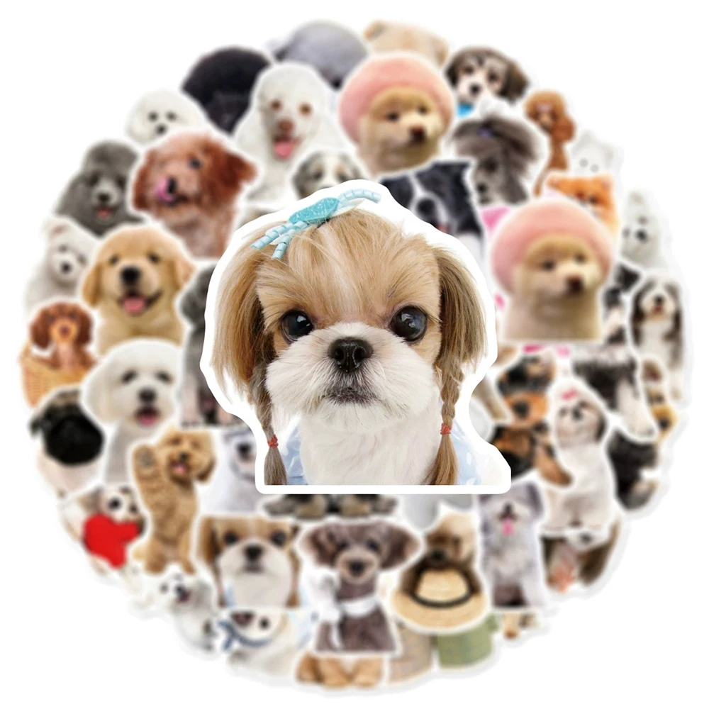 

10/30/50pcs Cute Animal Dog Cartoon Stickers Decals for Phone Cases Laptop Suitcases Waterproof Kawaii Sticker Kids DIY Toys