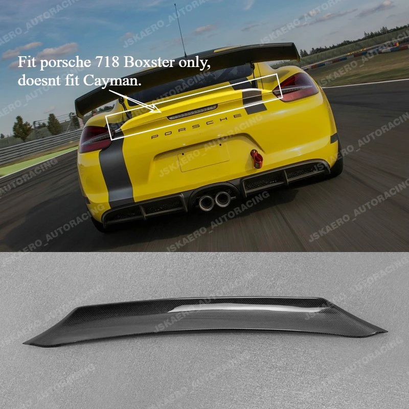 

For Porsche 2016+ 718 Boxster 982 Rear Duckbill Spoiler Wing Lip Carbon Fiber car BodyKits