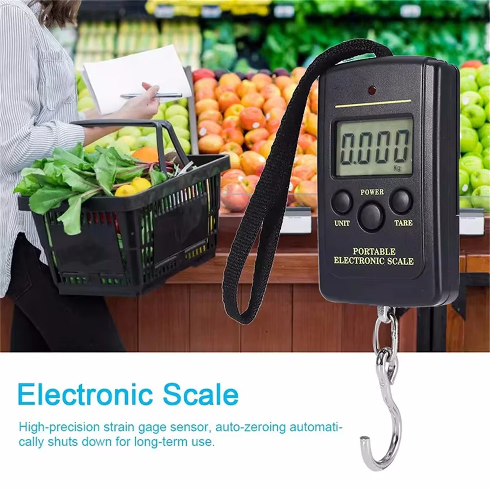 1PC Multifunctional Mini Electronic Hanging Fishing Luggage Balanca Portable Digital Handy Pocket Weight Hook Scale 40kg/10g