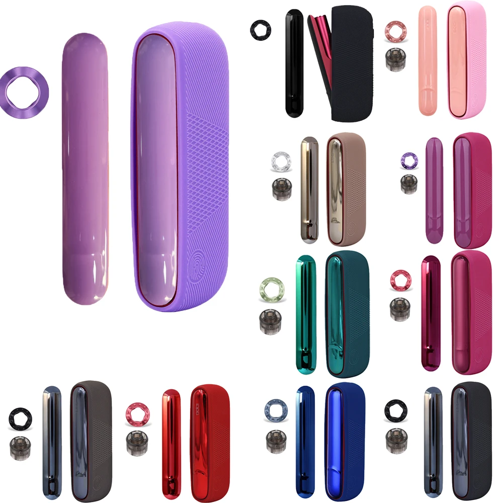 11 Colors Cap Ring + Case + Door Cover for IQOS ILUMA Skin Silicon Case for IQOS ILUMA Decoration Accessories Replaceable Cover