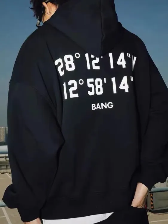 

Толстовка BANG Fce с подкладкой, уличный стиль, удобная, свободного кроя, молодежная, модная, с длинными рукавами, термо, с принтом