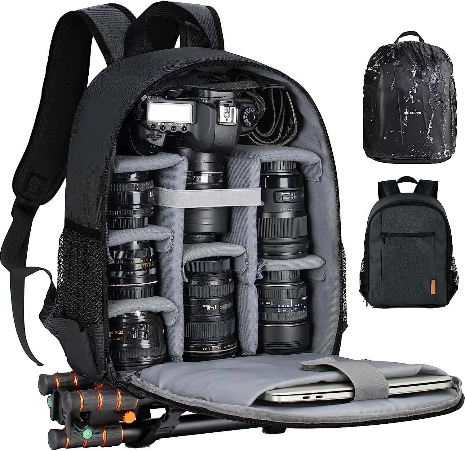 

Camera Backpack Bag Small - Professional DSLR Camera Bag with Waterproof Rain Cover Laptop Compartment Photography Backpack Case