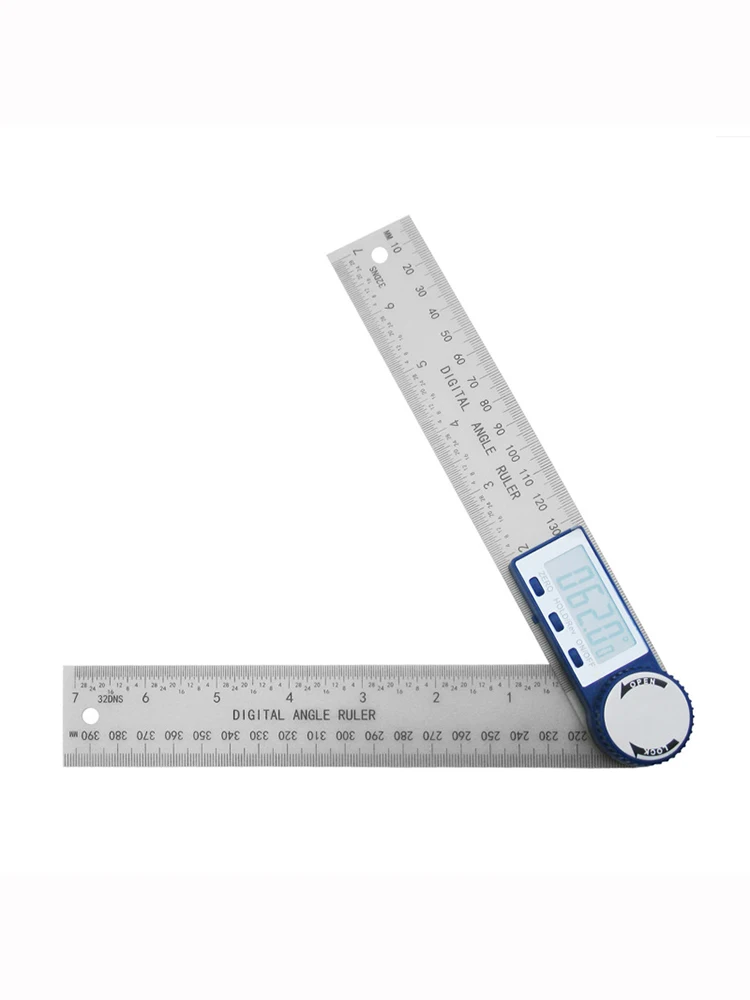 Two in One Digital Display Angle Ruler Multifunction Large Screen Display Plastic Protractor Caliper Vernier Caliper 1pc