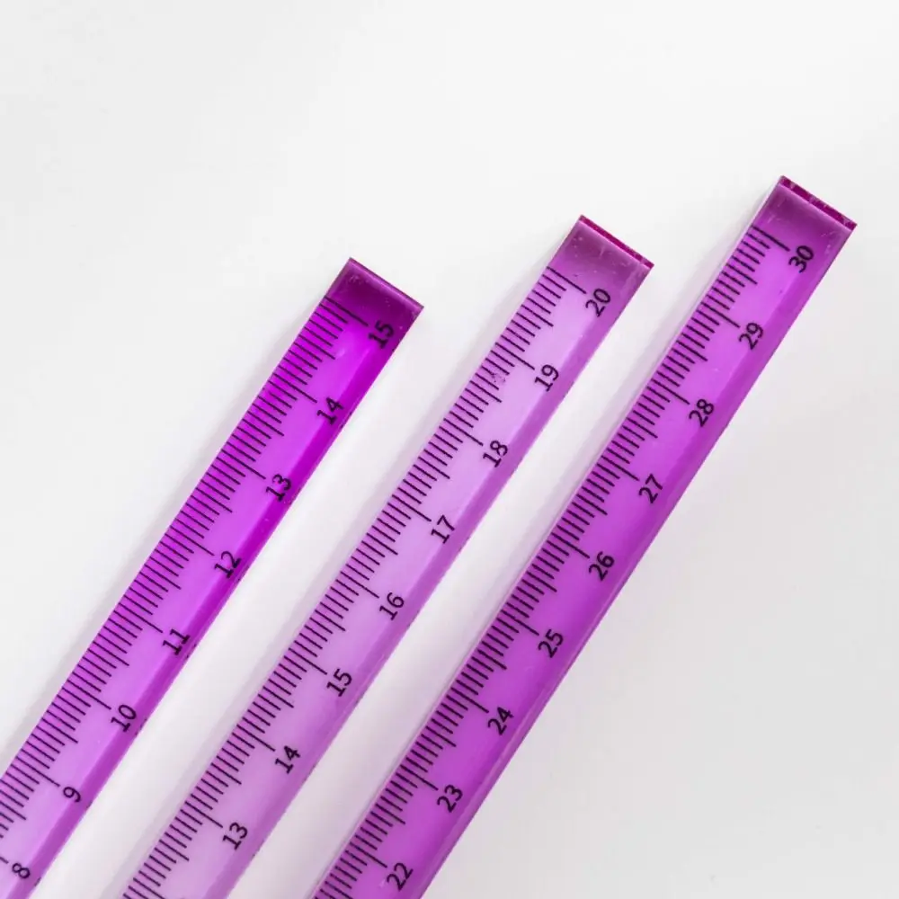 15cm 20cm 30cm Farbverlauf-Lineale Multifunktionale Transparente Mathematik-Zeichenlineale Acryl-DIY-Zeichenwerkzeuge für die Schule