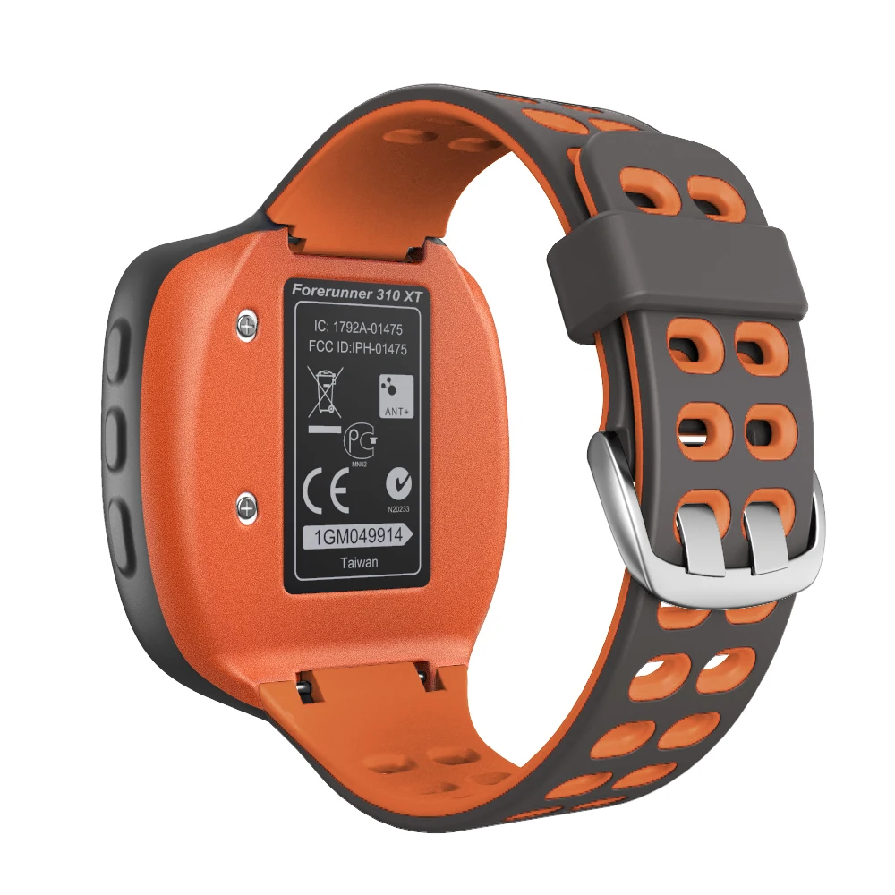 Garmin Forerunner 310XT Silicone Dual-Tone Strap, Smart Watch Accessory for 310XT.