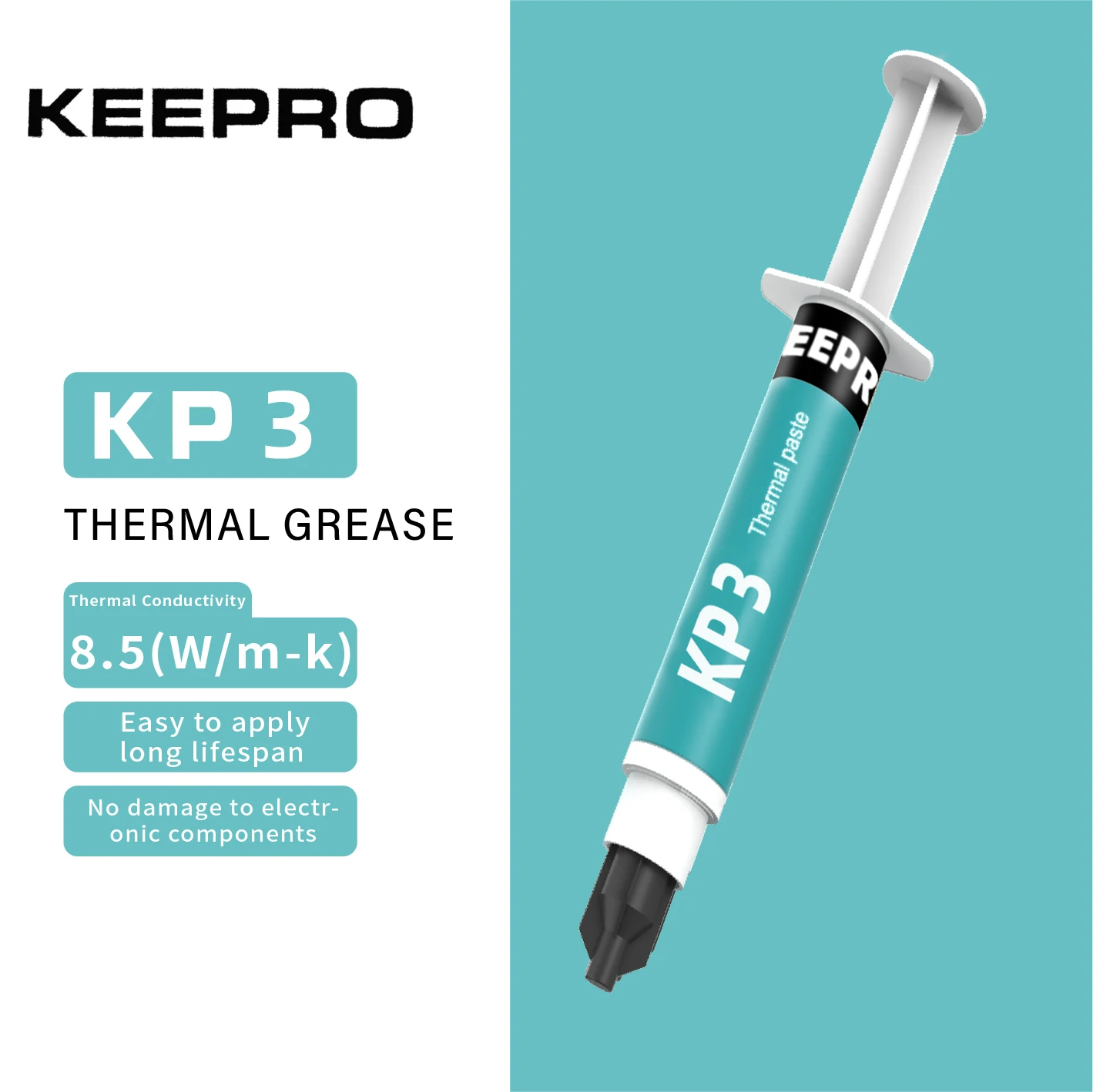 

Thermal Conductive Silicone Grease 8.5 W/MK 4g High-Performance Non-Conductive Suitable For Game PC CPU GPU Heatsink Cooling