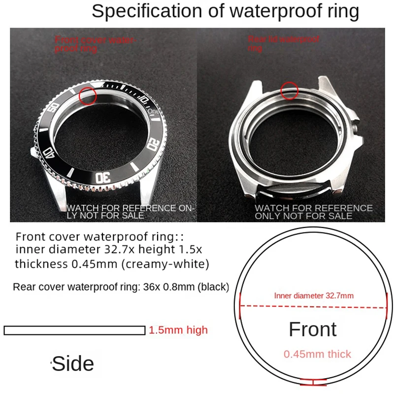 Watch Parts Wholesale O Ring I Ring MDV-106 Waterproof Ring for Casio Duro Dolphin MDV106 Front/Rear Cover Waterproof Ring