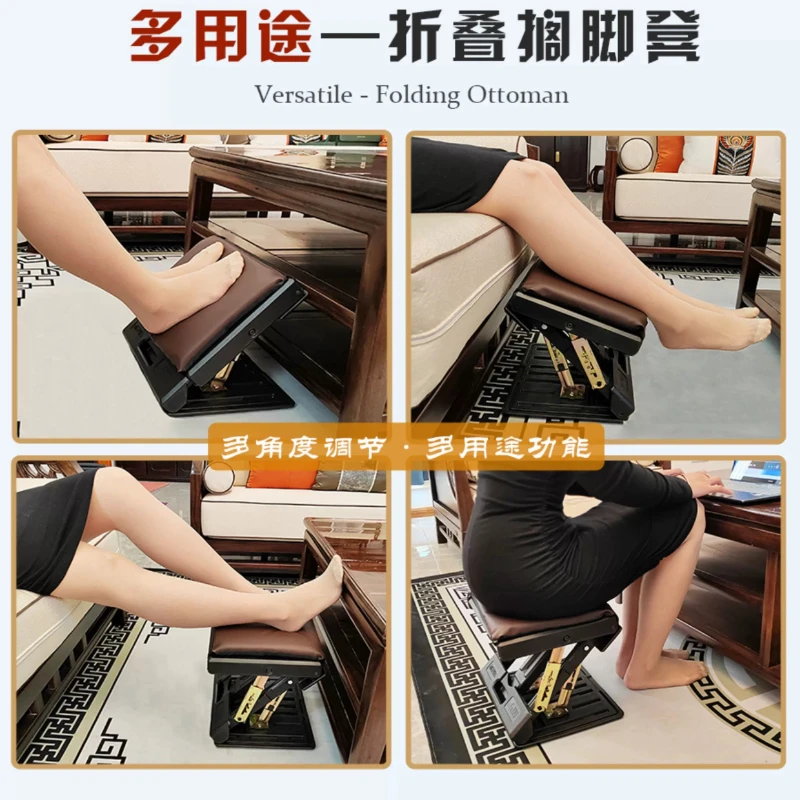 Portable Adjustable Footrest Home Office Footrest Foldable, Portable, and Multifunctional Car Leg Rest with Adjustable Height