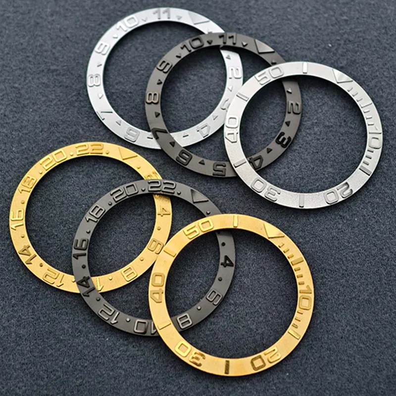 

Mod 38mm Curved Metal Bezel Insert Ring Fits SKX007 SKX009 GMT SRPD Watch Case NH35 NH36 Movement Men Watch Refit Parts