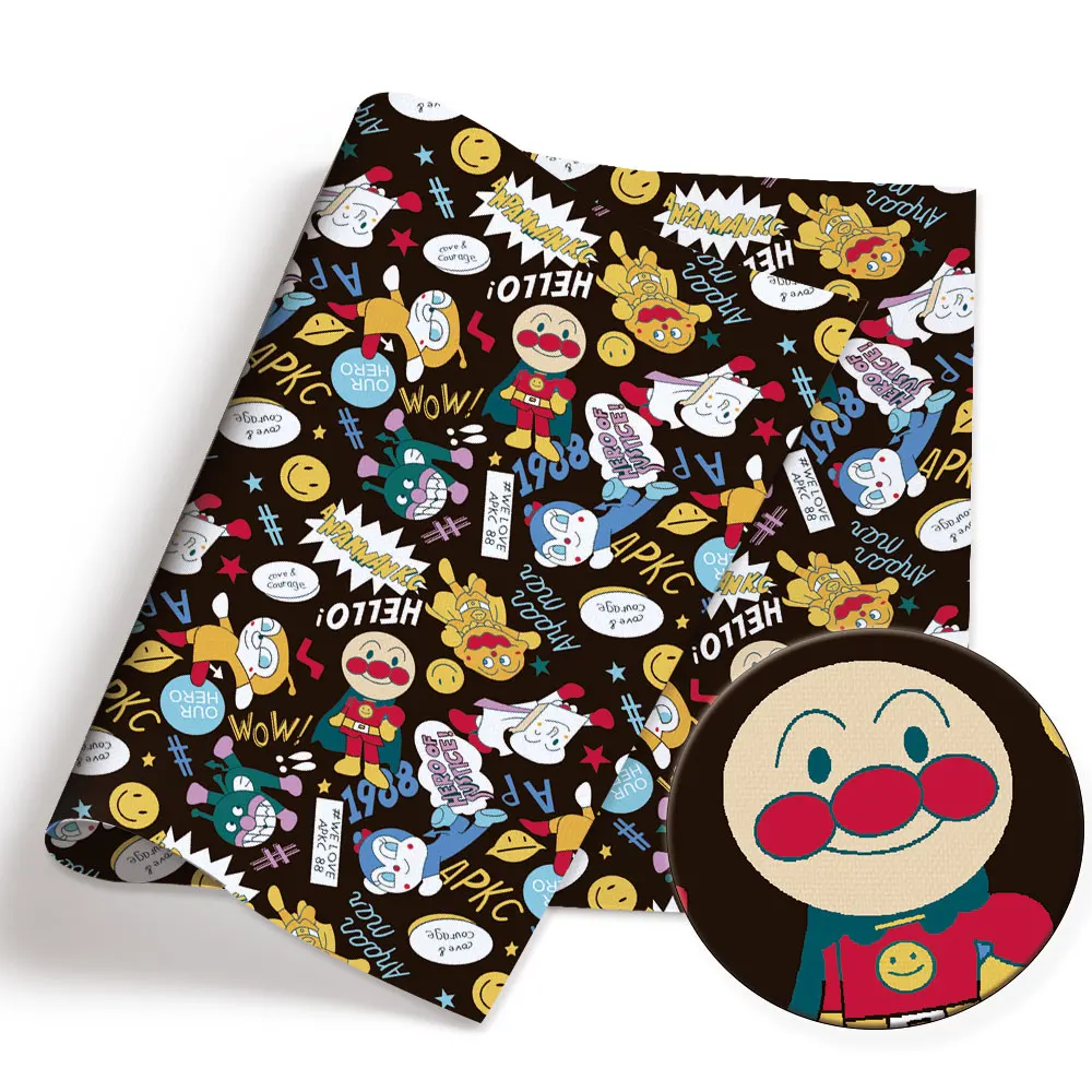 Anpanman Cartoon Hot DIY handmade sewing patchwork quilting baby dress home sheet 140cm printed fabric sewing kids fabric