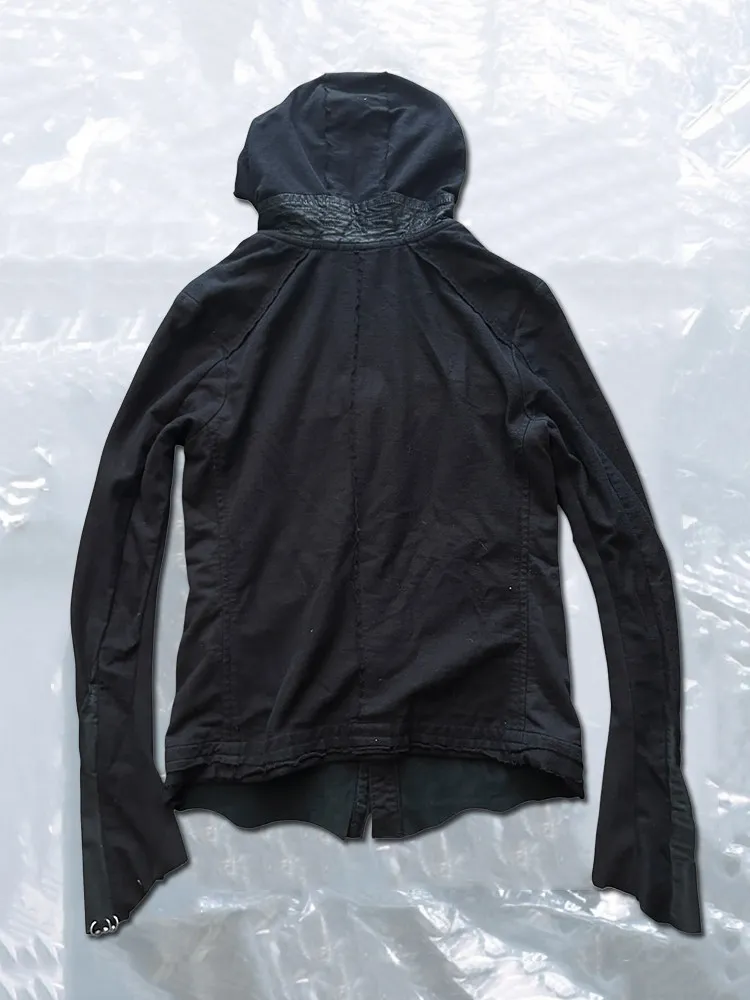 FANTASTION 14th - Visually-driven, cross-stitch detail, hooded sweatshirt jacket, subculture-inspired outerwear, unisex jackets