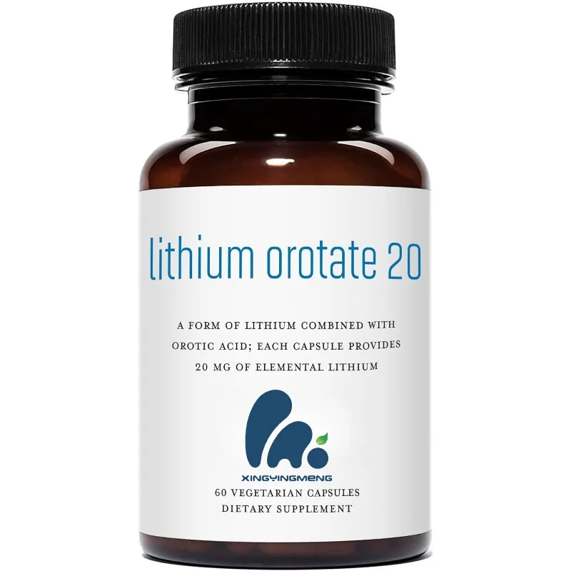 

Lithium 20mg Per Serving, 60 Vegetarian Capsules, Lithium Supplement