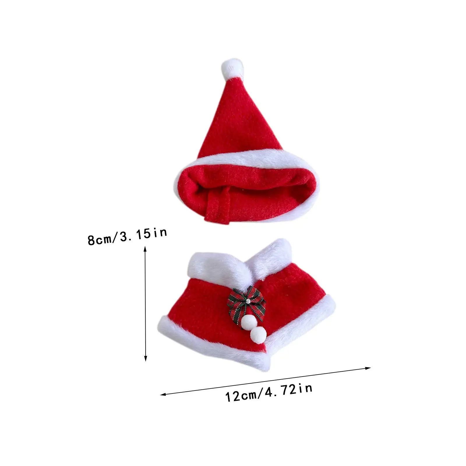 Doll Christmas Cape Make Your Own Doll Costumes with Hat 17cm Doll Clothes Doll Clothing for Kids Pendant Doll Age 5-7 8-10 Gift