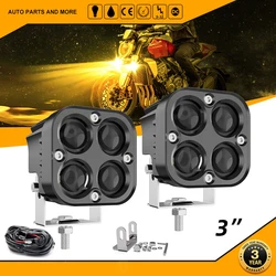 HAOLIDE 오토바이 LED 바 안개등 헤드라이트, 트럭 SUV 4X4 4WD 용 스포트라이트, 오프로드 자동 안개등, 12V, 24V