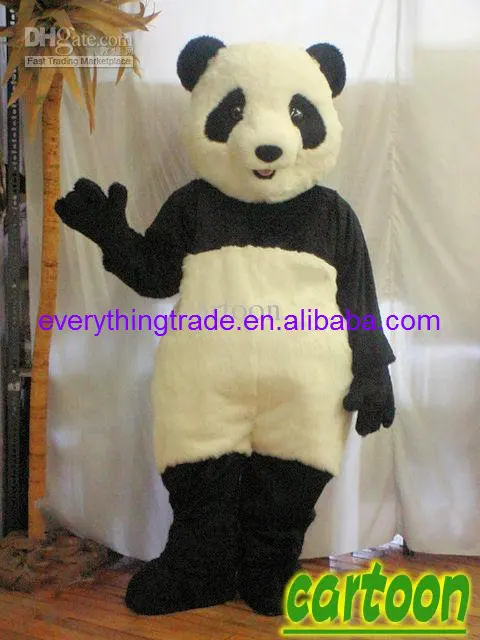 Cute Panda Cartoon Mascot Costume para adultos, espuma, bonito, luxuoso, Natal, vestido extravagante, Dia das Bruxas, venda quente, novo