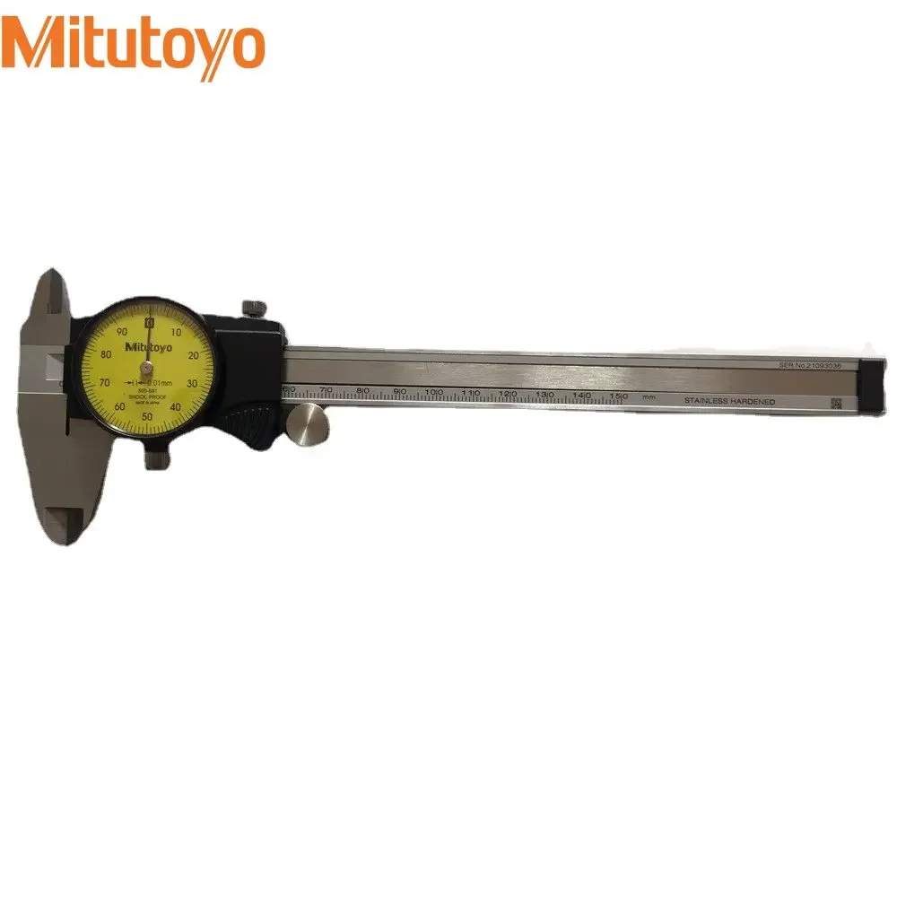 

Mitutoyo caliper 505-681 D15TN Dial Caliper 6inch 0-150mm 0.01mm Shock Proof Vernier Calipers Micrometer measuring Tools