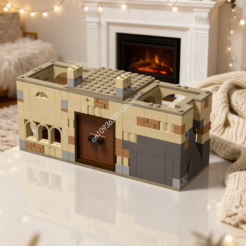 

189 шт. MOC, модульный уличный пейзаж, колокольчик, башня, часть 1, модель, строительные игрушки, блоки, рождественский подарок, строительная идея, образовательный кирпич